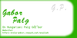 gabor palg business card